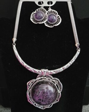 Antique Silver/Purple Necklace